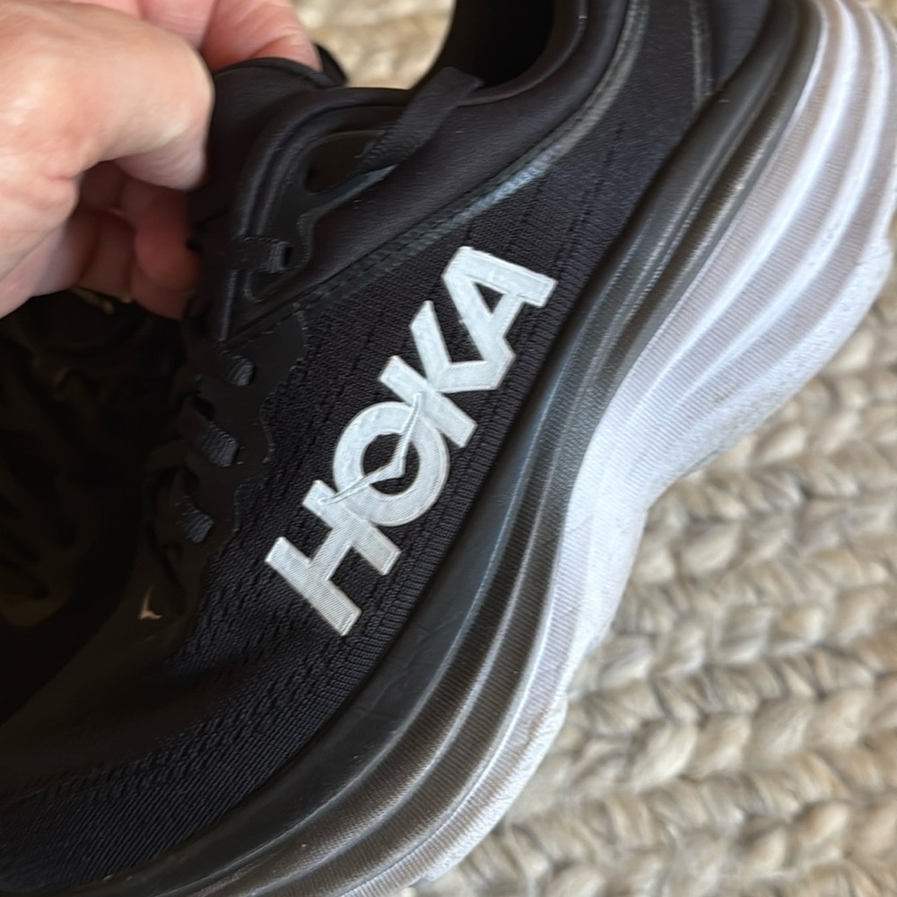 Hoka Bondi 8 Black Athletic Shoes - Picture 6 of 10